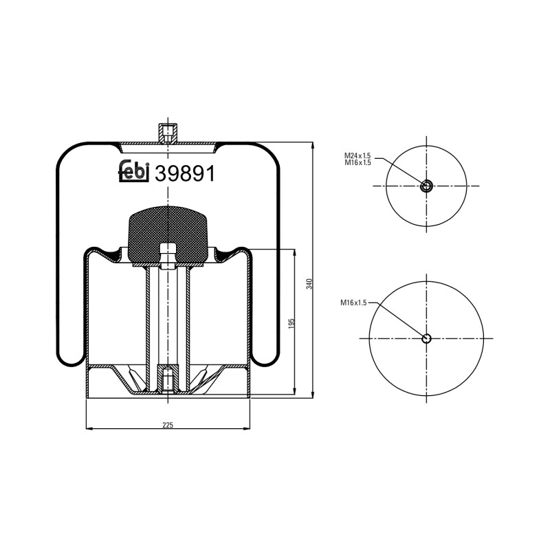 Veerbalg Febi Bilstein 39891