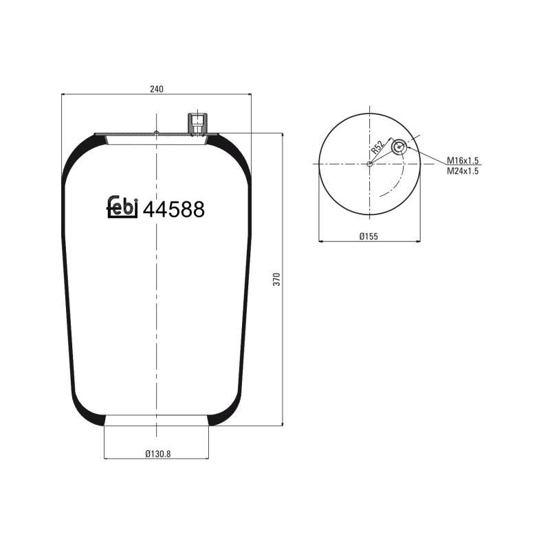 Veerbalg Febi Bilstein 44588