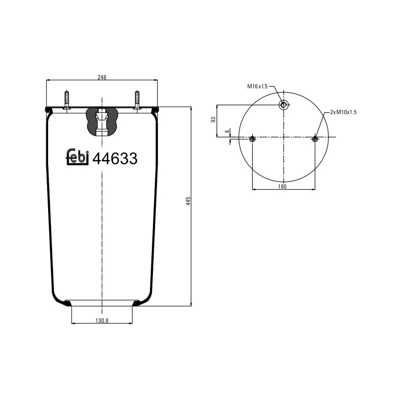 Veerbalg Febi Bilstein 44633