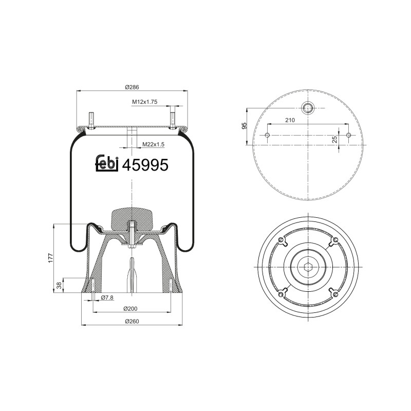 Veerbalg Febi Bilstein 45995