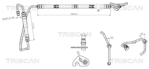 Triscan Hydraulische slang, besturing 8516 16014