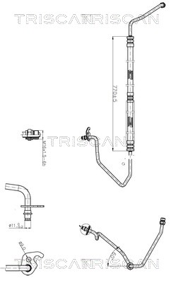 Hydraulische slang, besturing Triscan 8516 16017