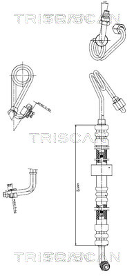 Triscan Hydraulische slang, besturing 8516 23007