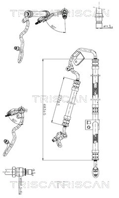 Triscan Hydraulische slang, besturing 8516 23009
