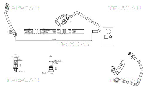 Triscan Hydraulische slang, besturing 8516 24002