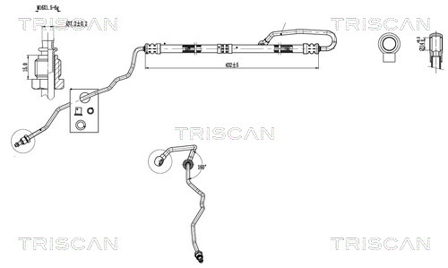Triscan Hydraulische slang, besturing 8516 29024