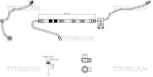 Triscan Hydraulische slang, besturing 8516 29028