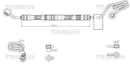 Triscan Hydraulische slang, besturing 8516 29031
