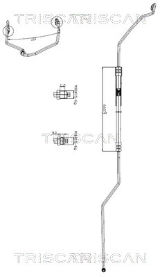 Hydraulische slang, besturing Triscan 8516 29042