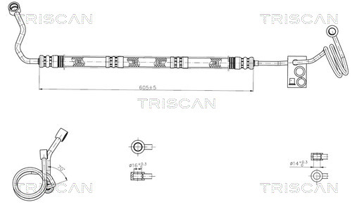 Triscan Hydraulische slang, besturing 8516 29048