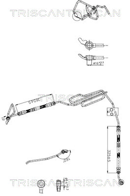 Triscan Hydraulische slang, besturing 8516 29051