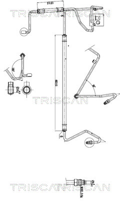 Triscan Hydraulische slang, besturing 8516 29052