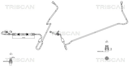 Triscan Hydraulische slang, besturing 8516 65001