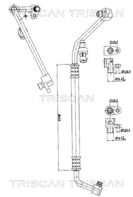 Hoge druk- / lage drukleiding, airconditioning Triscan 9010 10012