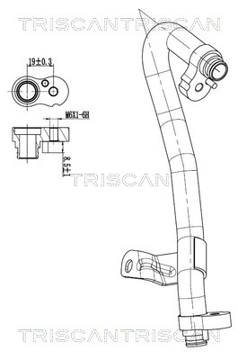 Hoge druk- / lage drukleiding, airconditioning Triscan 9010 10017