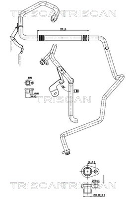 Hoge druk- / lage drukleiding, airconditioning Triscan 9010 10019