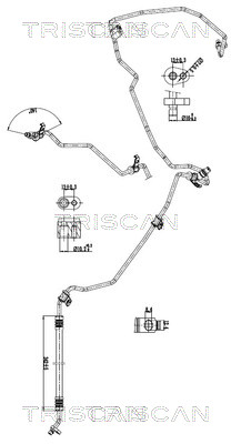 Hoge druk- / lage drukleiding, airconditioning Triscan 9010 10020