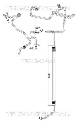 Hoge druk- / lage drukleiding, airconditioning Triscan 9010 10035