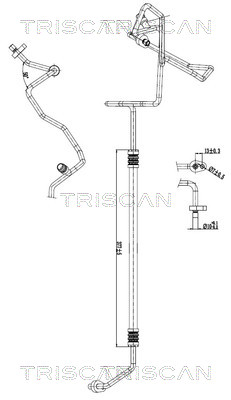 Hoge druk- / lage drukleiding, airconditioning Triscan 9010 10037