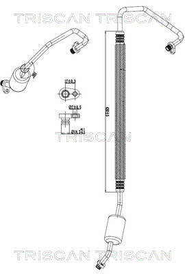 Hoge druk- / lage drukleiding, airconditioning Triscan 9010 10047
