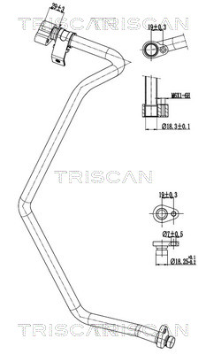 Hoge druk- / lage drukleiding, airconditioning Triscan 9010 10050