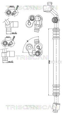 Triscan Hoge druk- / lage drukleiding, airconditioning 9010 11001