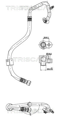 Hoge druk- / lage drukleiding, airconditioning Triscan 9010 15019