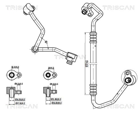 Triscan Hoge druk- / lage drukleiding, airconditioning 9010 16011