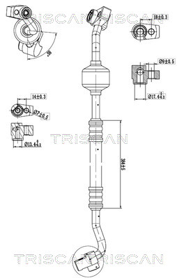 Triscan Hoge druk- / lage drukleiding, airconditioning 9010 16024
