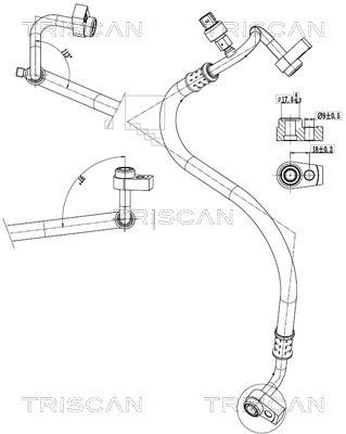 Triscan Hoge druk- / lage drukleiding, airconditioning 9010 16034