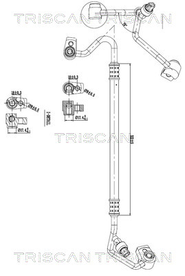 Triscan Hoge druk- / lage drukleiding, airconditioning 9010 16037
