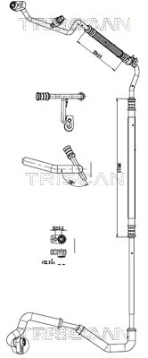 Triscan Hoge druk- / lage drukleiding, airconditioning 9010 16044