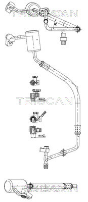 Triscan Hoge druk- / lage drukleiding, airconditioning 9010 16051