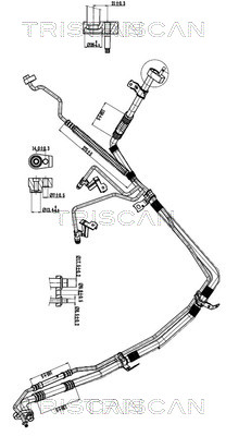 Triscan Hoge druk- / lage drukleiding, airconditioning 9010 16055