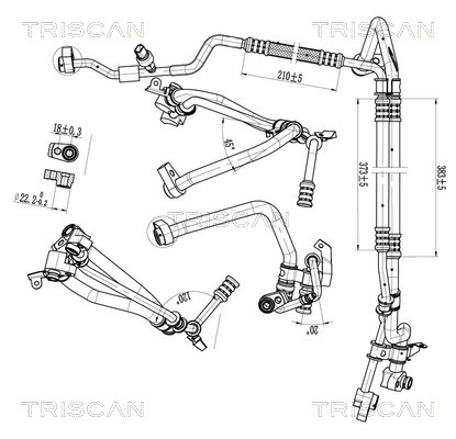 Triscan Hoge druk- / lage drukleiding, airconditioning 9010 16058