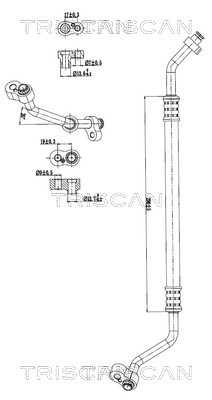 Hoge druk- / lage drukleiding, airconditioning Triscan 9010 23003