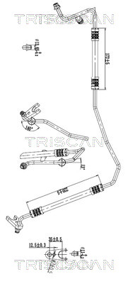 Hoge druk- / lage drukleiding, airconditioning Triscan 9010 23012
