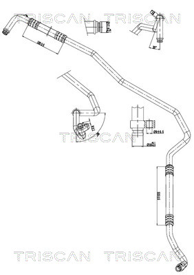 Hoge druk- / lage drukleiding, airconditioning Triscan 9010 23029