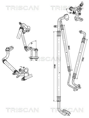 Triscan Hoge druk- / lage drukleiding, airconditioning 9010 24003