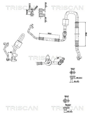 Triscan Hoge druk- / lage drukleiding, airconditioning 9010 24010