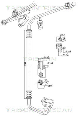 Triscan Hoge druk- / lage drukleiding, airconditioning 9010 24017