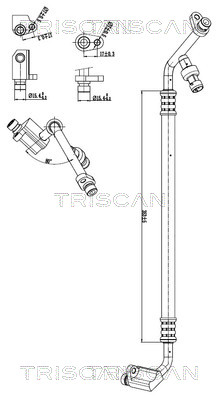Hoge druk- / lage drukleiding, airconditioning Triscan 9010 24020