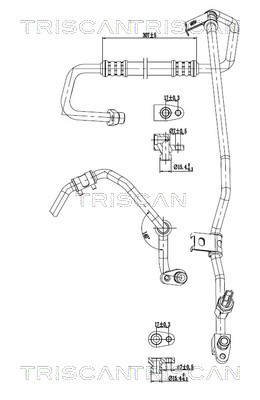 Hoge druk- / lage drukleiding, airconditioning Triscan 9010 24026