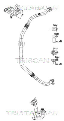 Hoge druk- / lage drukleiding, airconditioning Triscan 9010 25017