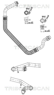 Hoge druk- / lage drukleiding, airconditioning Triscan 9010 25031