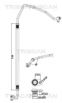 Hoge druk- / lage drukleiding, airconditioning Triscan 9010 25036