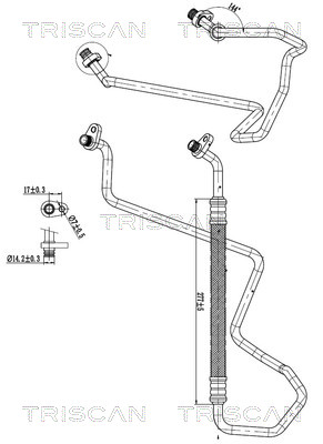 Hoge druk- / lage drukleiding, airconditioning Triscan 9010 28011