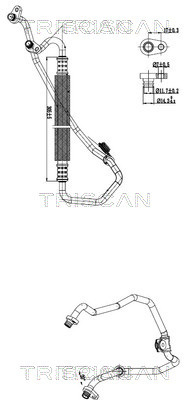 Triscan Hoge druk- / lage drukleiding, airconditioning 9010 28018