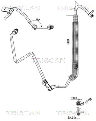 Triscan Hoge druk- / lage drukleiding, airconditioning 9010 28020