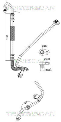 Triscan Hoge druk- / lage drukleiding, airconditioning 9010 28029